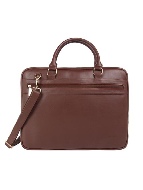 brown leatherette laptop bag - 14997902 - Very Small Image - 1