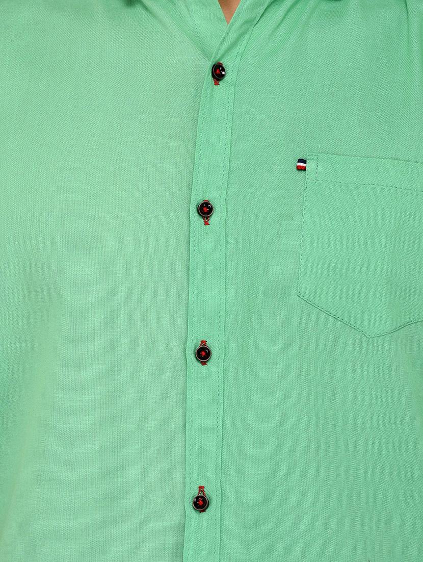 mens solid casual shirt - 14998954 - Zoom Image - 3