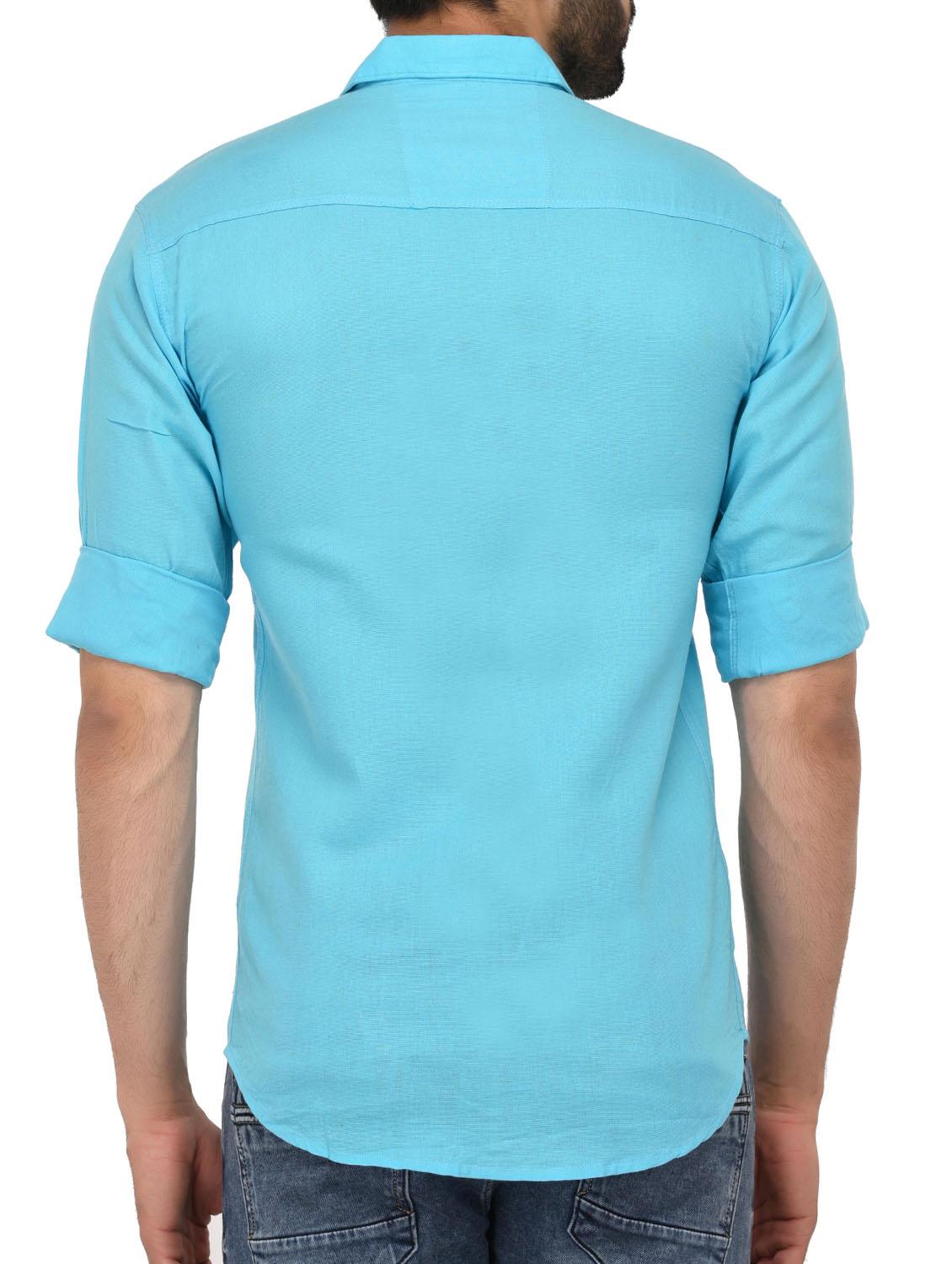mens solid casual shirt - 14998955 - Zoom Image - 2
