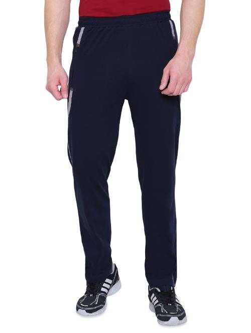 navy blue cotton  full length track pant - 14999955 - Very Small Image - 1