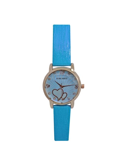 jm new sure short style' light blue leather belt watch - 15000118 - Very Small Image - 1