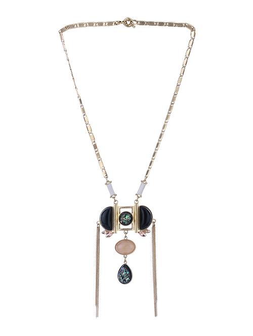 black metal long necklace - 15000474 - Very Small Image - 1