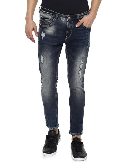 blue cotton ripped jeans - 15000636 - Very Small Image - 1