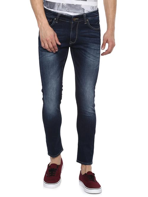 blue cotton washed jeans - 15000695 - Very Small Image - 1