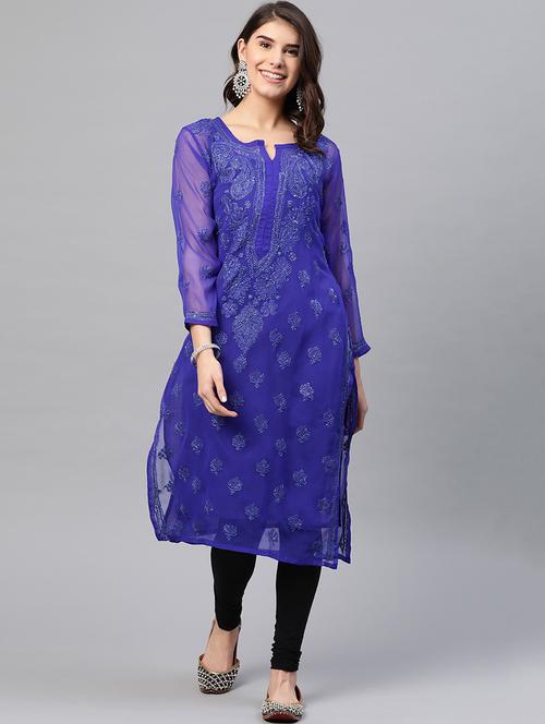 women's straight kurta - 15001318 - Very Small Image - 1
