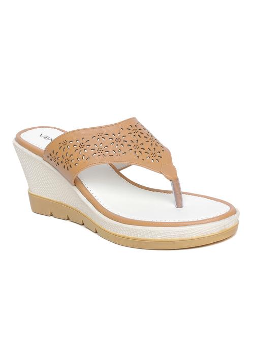 brown open thong  wedge - 15001363 - Very Small Image - 1