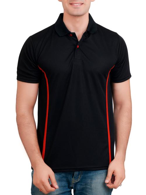 black taped polo t-shirt - 15001420 - Very Small Image - 1
