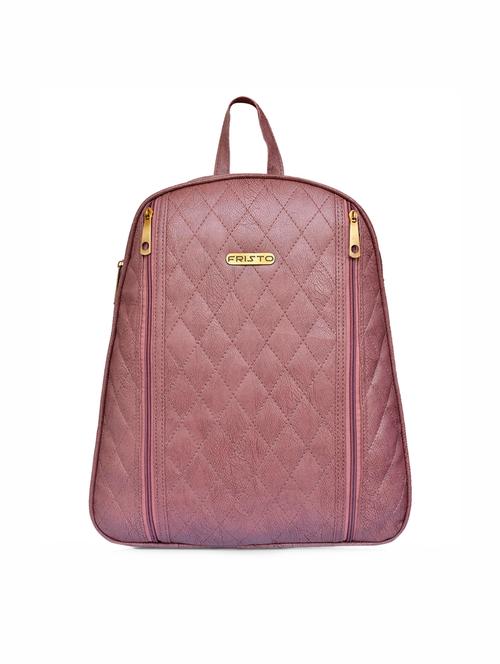 purple leatherette  regular backpack - 15002318 - Very Small Image - 1