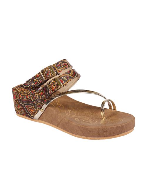 anand archies brown color artificial leather wedges for girl's & women's ( aa-425-brown-36 ) - 15004004 - Very Small Image - 1