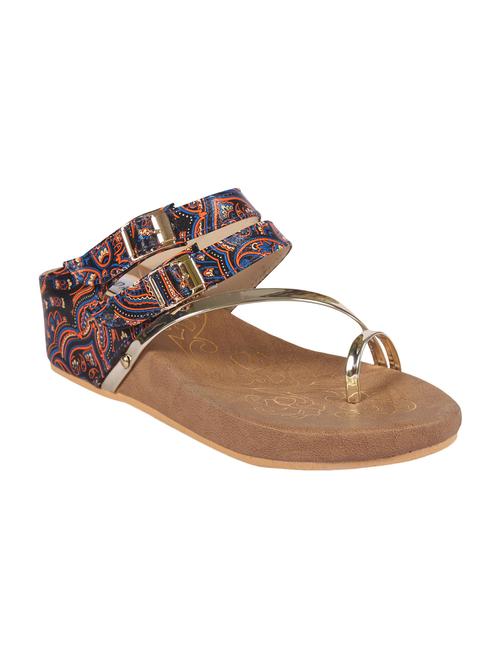 anand archies blue color artificial leather wedges for girl's & women's ( aa-425-blue-36 ) - 15004005 - Very Small Image - 1