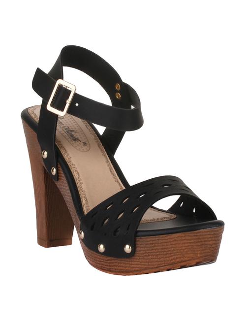 black ankle  strap sandal - 15004105 - Very Small Image - 1