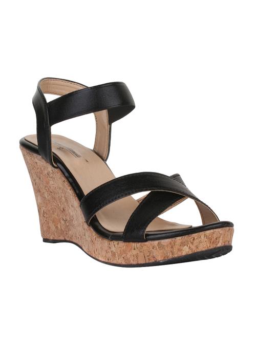 bruno manetti women black faux leather wedges - 15004128 - Very Small Image - 1