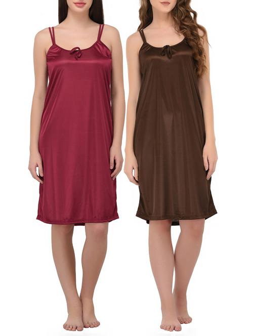 set of 2 solid color nighty  - 15004336 - Very Small Image - 1