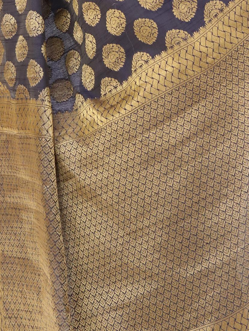 women's blue colored saree with blouse - 15005559 - Standard Image - 2