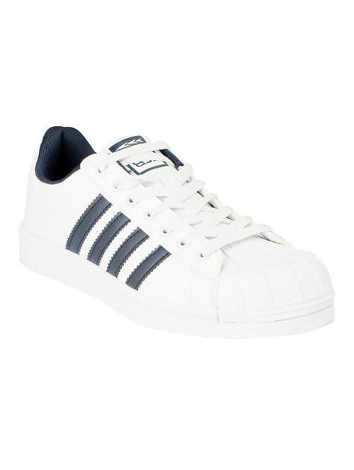 white leatherette lace up sneaker - 15005676 - Very Small Image - 1