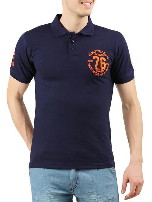navy blue cotton t-shirt - 15007894 - Very Small Image - 1
