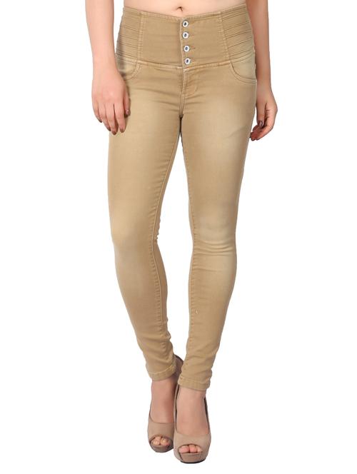 Women's Plain Slim Fit Jeans - 15008373 - Very Small Image - 1