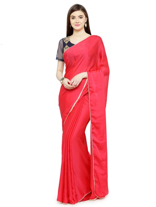 women's self design red colored saree - 15008977 - Very Small Image - 1