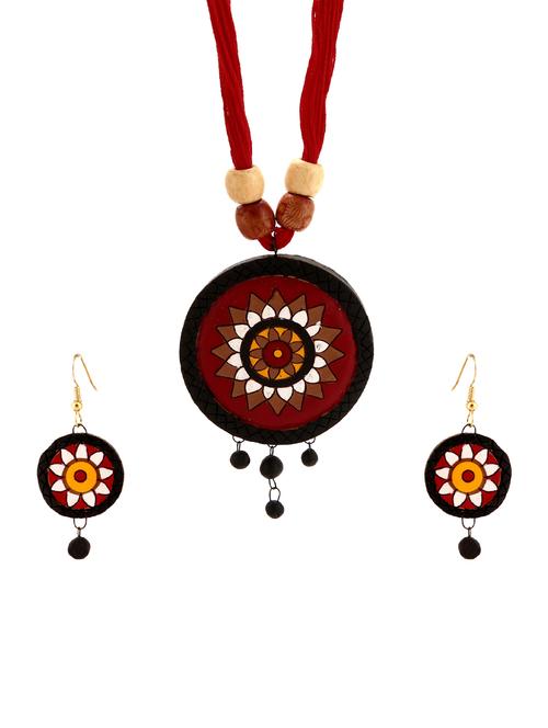 red wood necklaces and earring - 15009796 - Very Small Image - 1