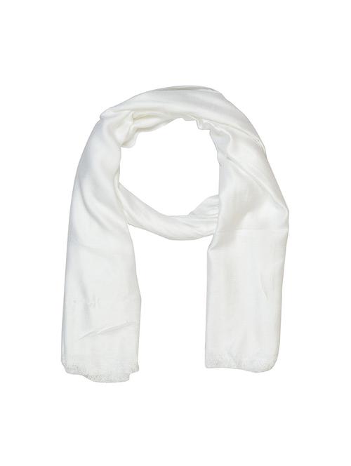 white cotton scarf - 15010848 - Very Small Image - 1
