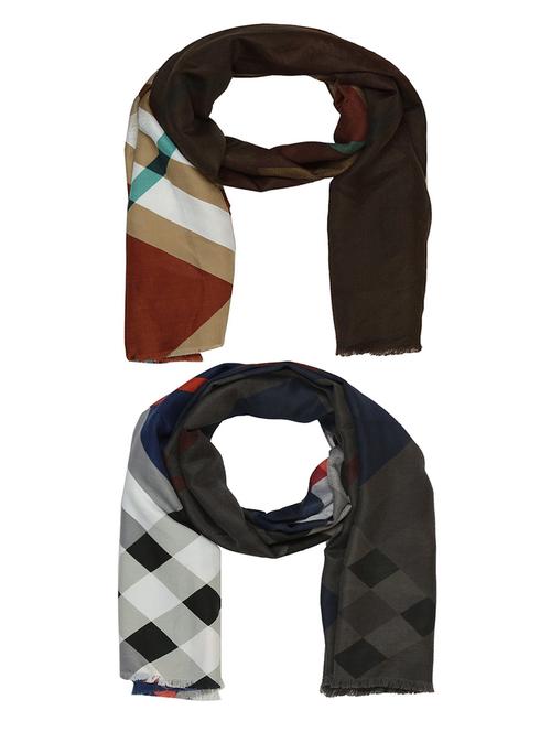 multi colored cotton scarf - 15010911 - Very Small Image - 1