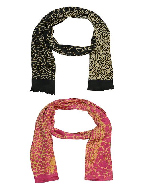 multi colored cotton scarf - 15010986 - Very Small Image - 1