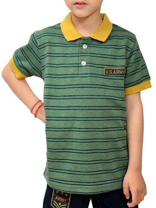 polo neck striped t-shirt - 15013148 - Very Small Image - 1