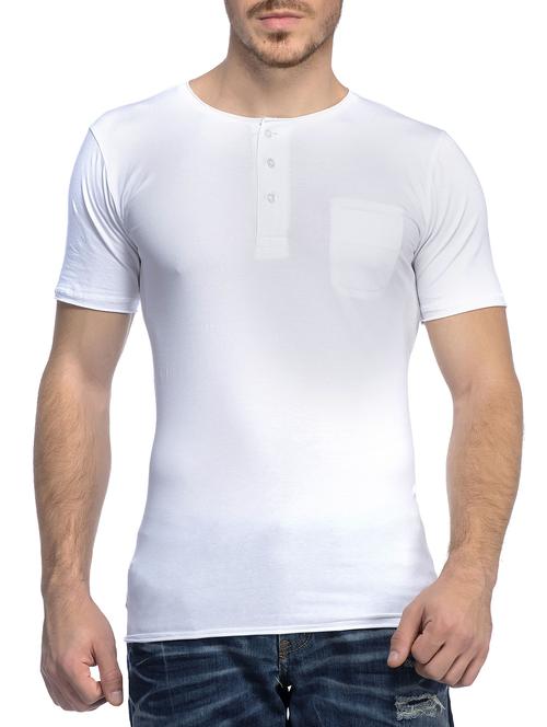White Cotton Pocket T-shirt - 15013383 - Very Small Image - 1