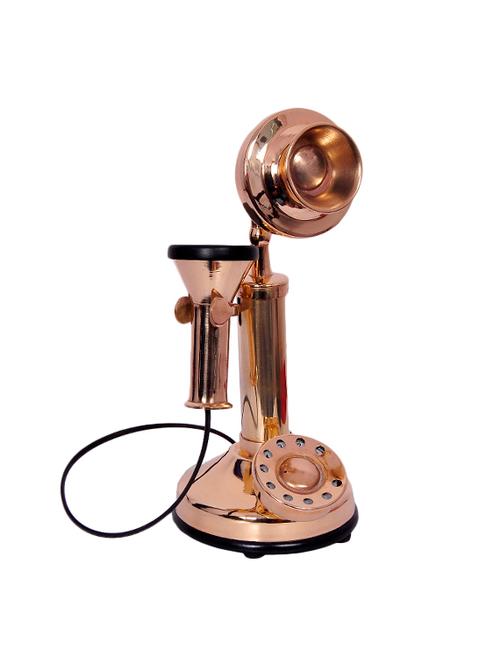 yellow natural brass telephone non working only for decorative - 15013595 - Very Small Image - 1