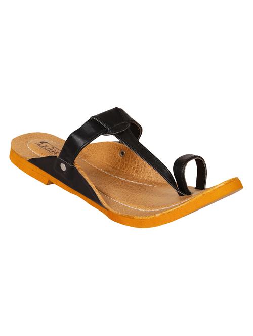 black one toe kolhapuri - 15016414 - Very Small Image - 1