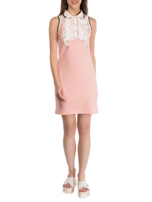 pink solid cotton sheath dress - 15017849 - Very Small Image - 1