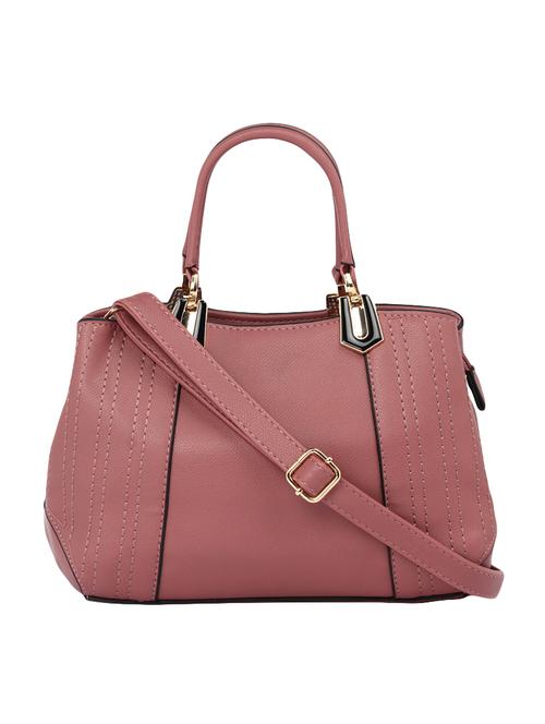pink leatherette  regular handbag - 15021703 - Very Small Image - 1