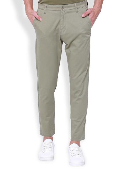 grey cotton blend chinos - 15024657 - Very Small Image - 1