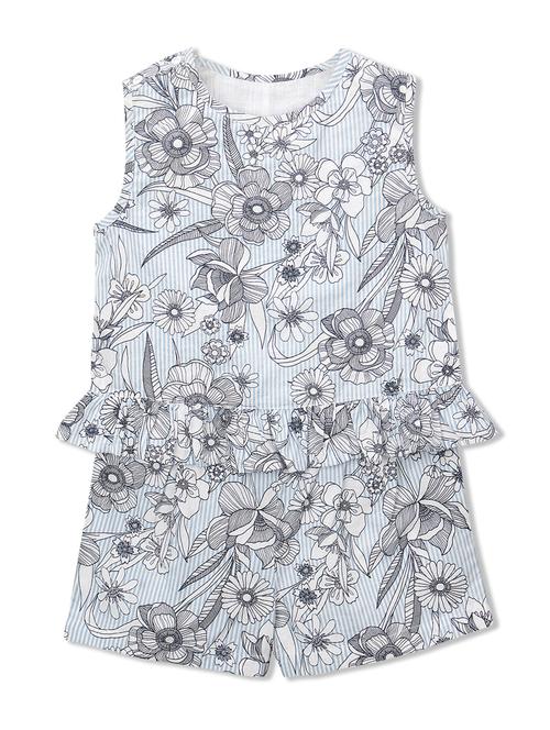 blue cotton playsuit - 15026263 - Very Small Image - 1