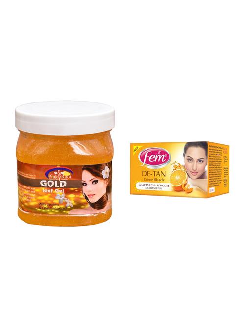 fem de-tan bleach, pink root gold leaf gel 500ml - 15026559 - Very Small Image - 1