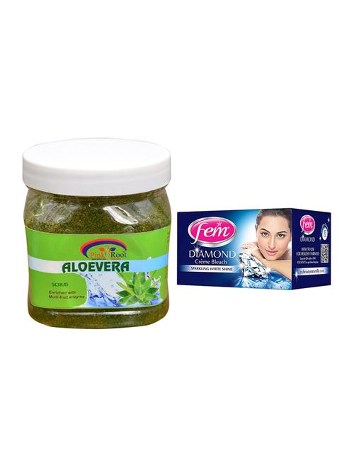 fem diamond bleach, pink root aloe vera scrub 500ml - 15026596 - Very Small Image - 1