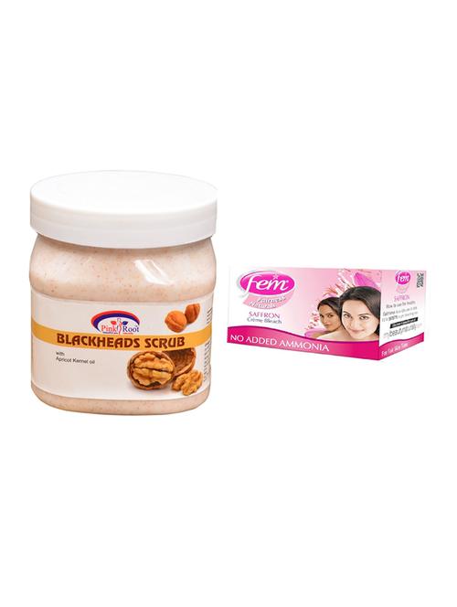 fem saffron bleach, pink root bleackheads scrub 500ml - 15026664 - Very Small Image - 1