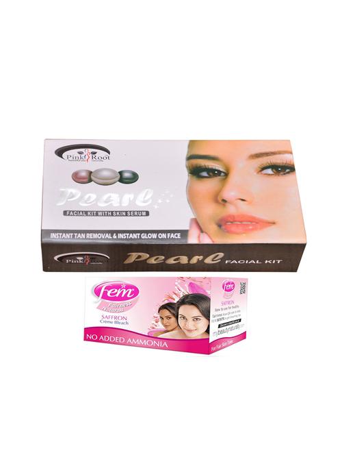 fem saffron bleach, pink root pearl facial kit 83gm - 15026694 - Very Small Image - 1