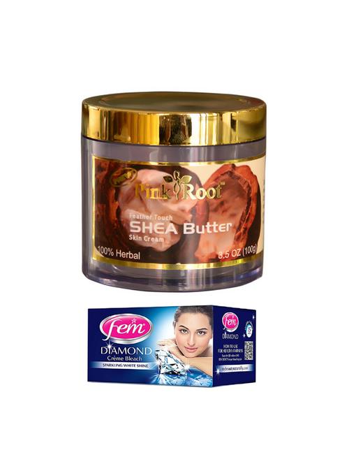 fem diamond crème bleach 30g and pink root shea butter skin cream 100gm - 15026709 - Very Small Image - 1