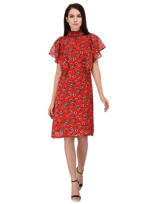 red floral sheath dress - 15026740 - Very Small Image - 1