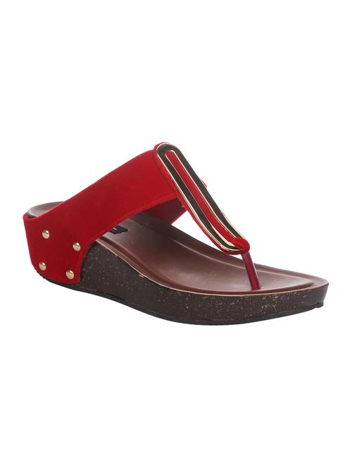 red t-strap wedge - 15027130 - Very Small Image - 1
