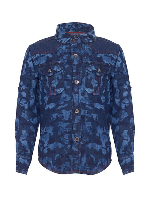 dark blue cotton shirt - 15029733 - Very Small Image - 1