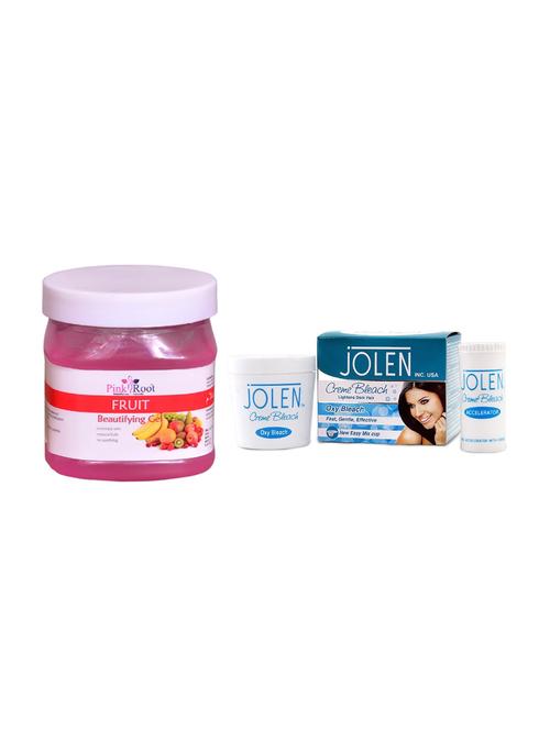 jolen oxy bleach crème 35g and pink root d'olive massage cream 500ml - 15030085 - Very Small Image - 1