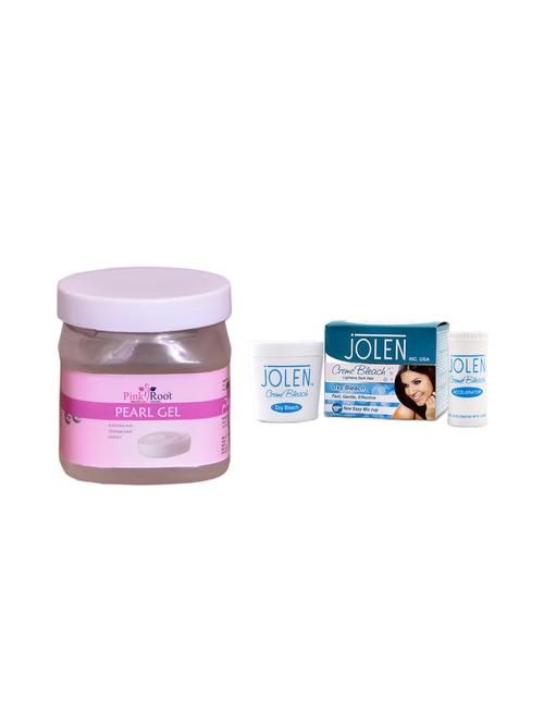 jolen oxy bleach crème 35g and pink root tea tree mud mask 500ml - 15030093 - Very Small Image - 1