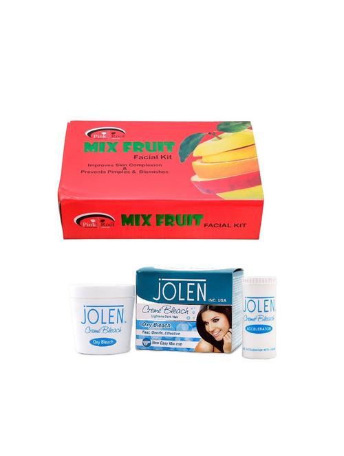 jolen oxy bleach crème 35g and pink root gold facial kit gm - 15030123 - Very Small Image - 1