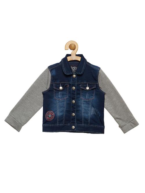 dark blue cotton  jacket - 15030555 - Very Small Image - 1
