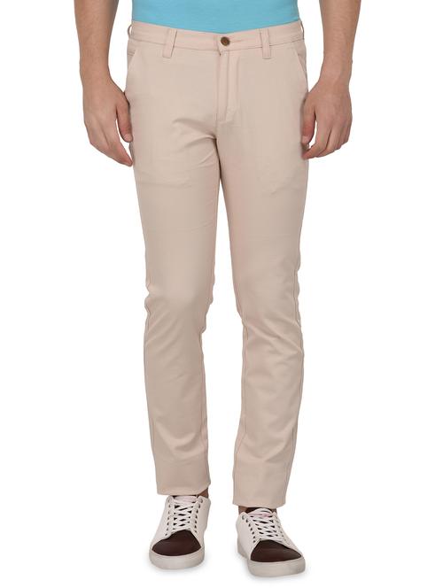 beige cotton blend chinos - 15030953 - Very Small Image - 1