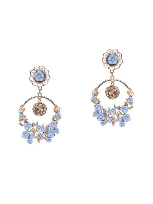 blue metal drop earrings - 15031055 - Very Small Image - 1