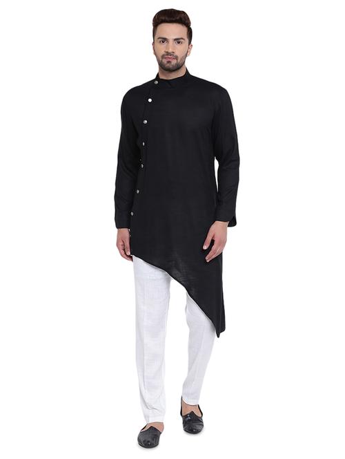 black rayon ethnic wear set - 15031303 - Very Small Image - 1