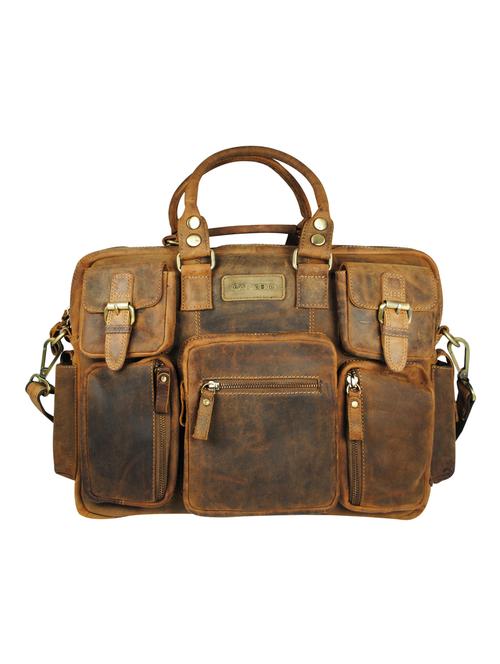 brown leather  messenger bag - 15031839 - Very Small Image - 1